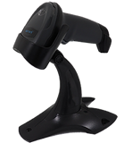 Element P100 1D/2D Hand-Held Barcode Scanner with stand and USB-A cable, Black